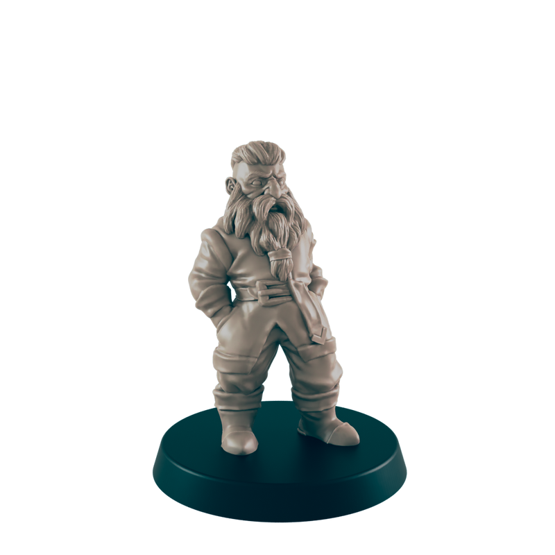 Demonkin Male Commoner - Everyday Folk - Minis - EC3D - - Dungeons & Dragons - RPG - Tabletop - EC3D - Miniature