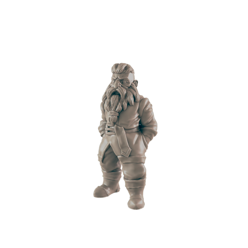 Demonkin Male Commoner - Everyday Folk - Minis - EC3D - - Dungeons & Dragons - RPG - Tabletop - EC3D - Miniature