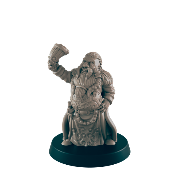 Dwarf Male Noble - Everyday Folk - Minis - EC3D - - Dungeons & Dragons - RPG - Tabletop - EC3D - Miniature