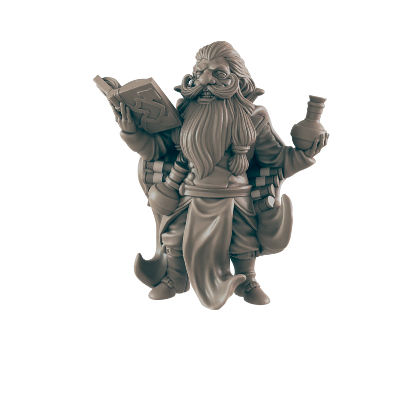 Sorcerer Dwarf Male - Everyday Heroes - Minis - EC3D - - Dungeons & Dragons - RPG - Tabletop - EC3D - Miniature