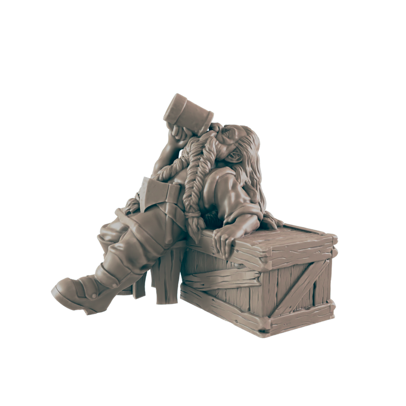 Drunken Dwarves - Everyday Folk - Mini - EC3D - - Dungeons & Dragons - RPG - Tabletop - EC3D - Miniature