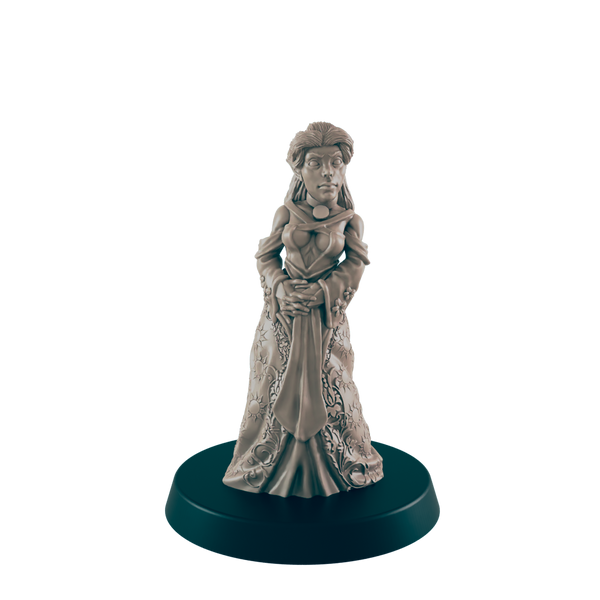 Dwarf Female Noble - Everyday Folk - Minis - EC3D - - Dungeons & Dragons - RPG - Tabletop - EC3D - Miniature