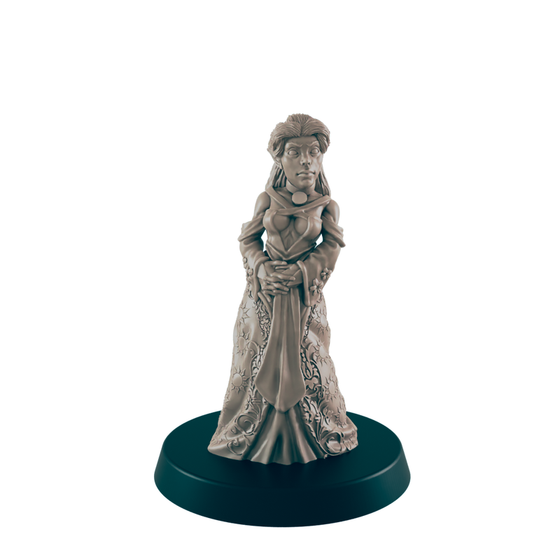 Dwarf Female Noble - Everyday Folk - Minis - EC3D - - Dungeons & Dragons - RPG - Tabletop - EC3D - Miniature