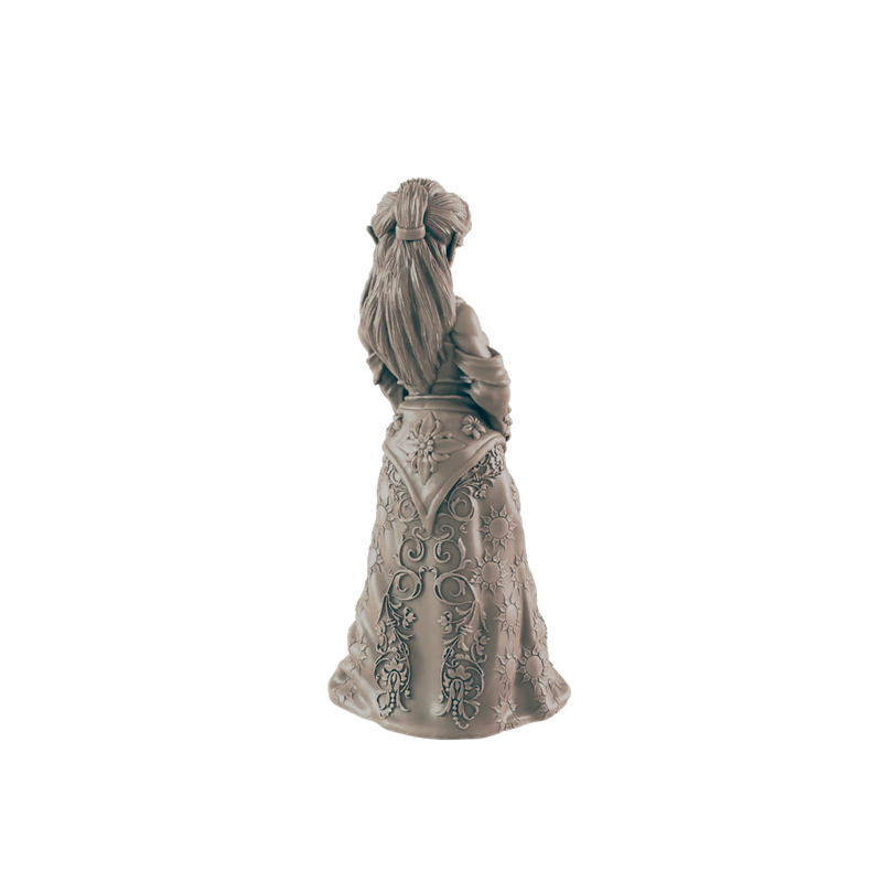 Elven Female Noble - Everyday Folk - Mini - EC3D - - Dungeons & Dragons - RPG - Tabletop - EC3D - Miniature