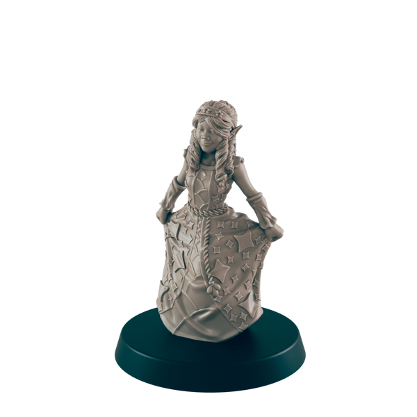 Elf Kid Princess - Everyday Folk - Minis - EC3D - - Dungeons & Dragons - RPG - Tabletop - EC3D - Miniature