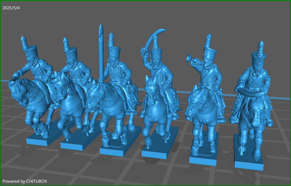 small 15mm w epic Russian Hussars 1805-12 - 6 minis - MC Minis