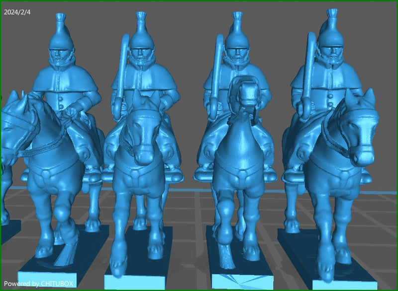 15mm "w epic size" French Heavy Cavalry rgt with cloak - 10 minis