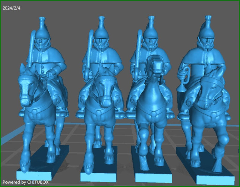 15mm "w epic size" French Heavy Cavalry rgt with cloak - 10 minis