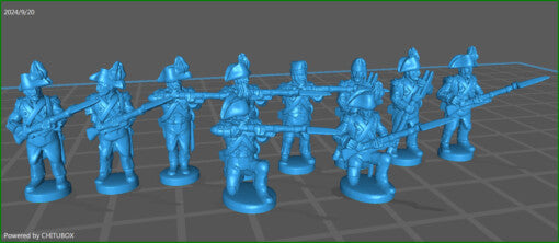 15mm “w epic size” French Revolution grenadiers skirmishing - 6 minis - MC Minis