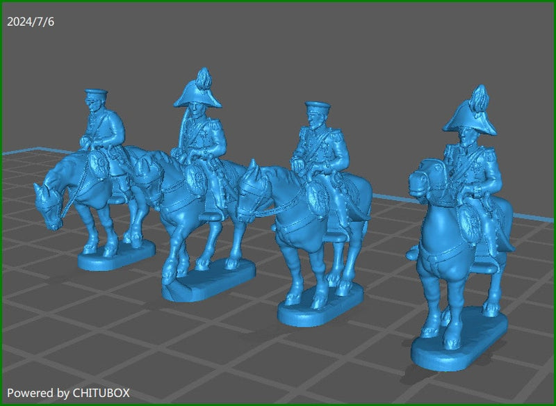 15mm "w epic size" Napoleonic Prussian Generals 1 - 4 minis