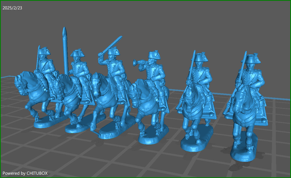 Small 15mm "w epic size" French Revolution French Heavy Cavalry 1789-1800 - 6 Minis - MC Minis