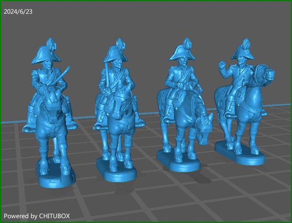 15mm "w epic size" Napoleonic Russian Generals - 4 minis