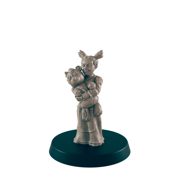 Evil Human Girl - Everyday Folk - Minis - EC3D - - Dungeons & Dragons - RPG - Tabletop - EC3D - Miniature