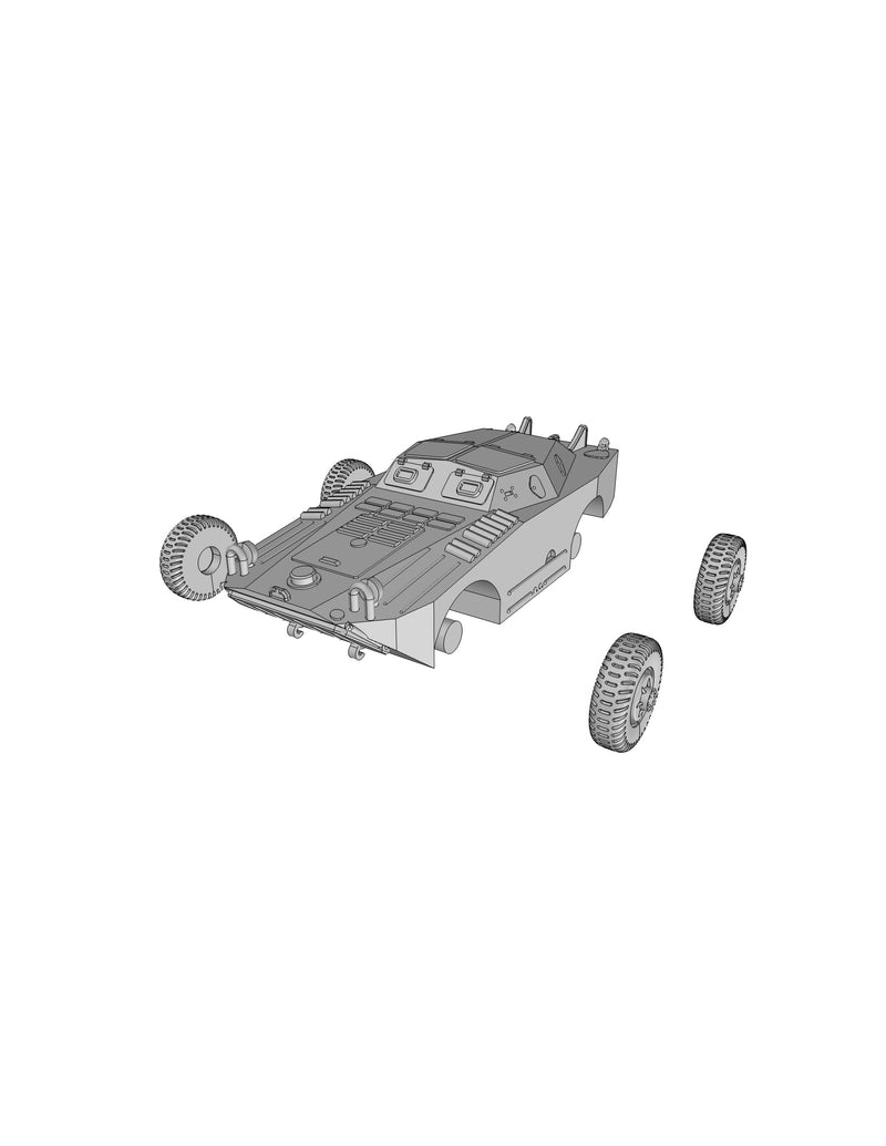 BRDM-1 Amphibious scout car - Russian Army - Bolt Action - wargame3d- 28mm Scale