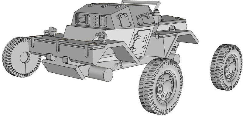 Daimler Dingo MKII - UK Army - Bolt Action - wargame3d- 28mm Scale