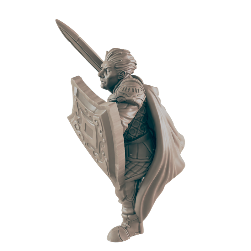 Fighter Human Male - Everyday Heroes - Minis - EC3D - - Dungeons & Dragons - RPG - Tabletop - EC3D - Miniature