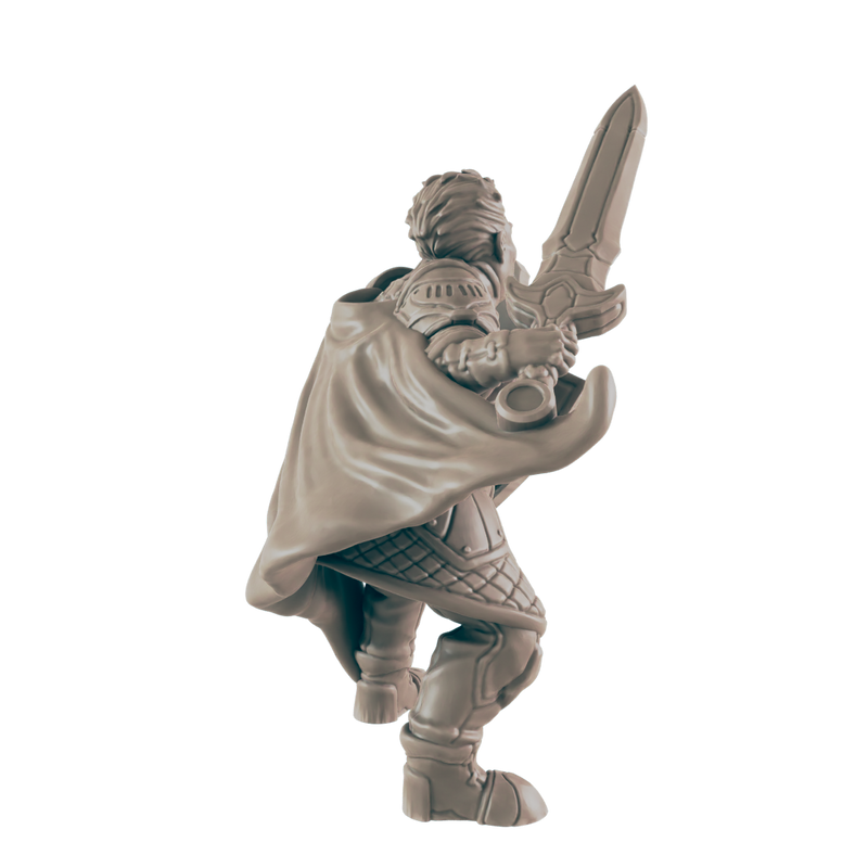 Fighter Human Male - Everyday Heroes - Minis - EC3D - - Dungeons & Dragons - RPG - Tabletop - EC3D - Miniature