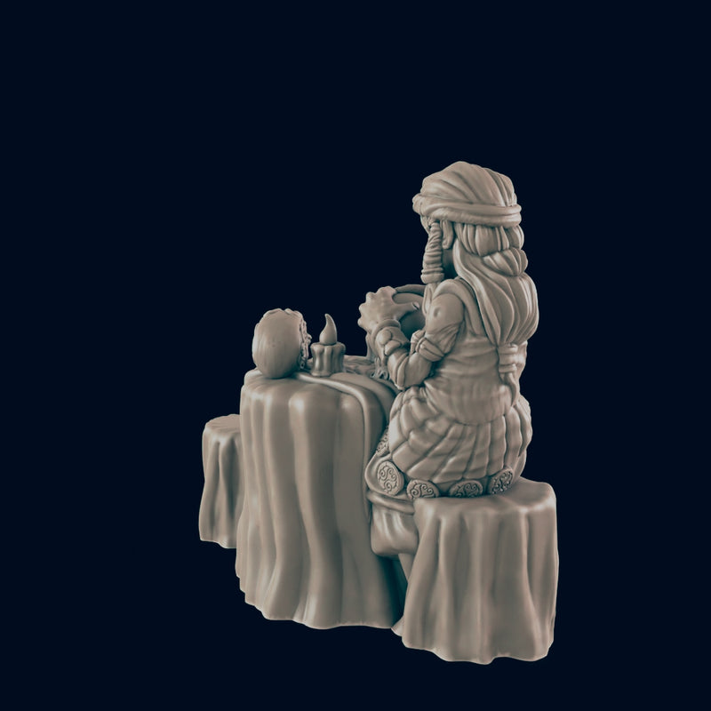 Fortune Teller - Everyday Folk - Minis - EC3D - - Dungeons & Dragons - RPG - Tabletop - EC3D - Miniature