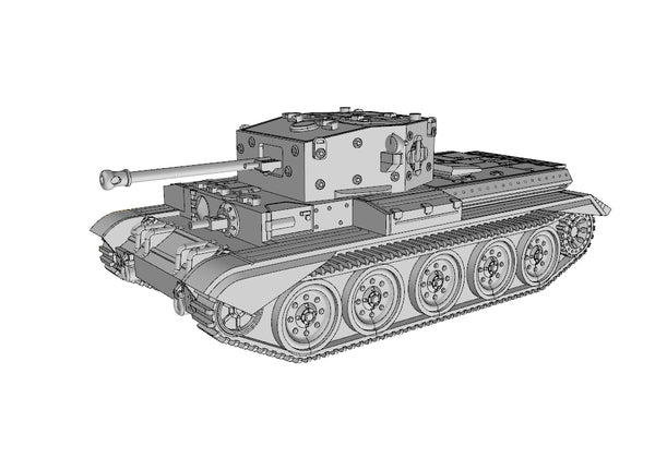 Cromwell IV Tank - UK Army - Bolt Action - wargame3d- 28mm Scale