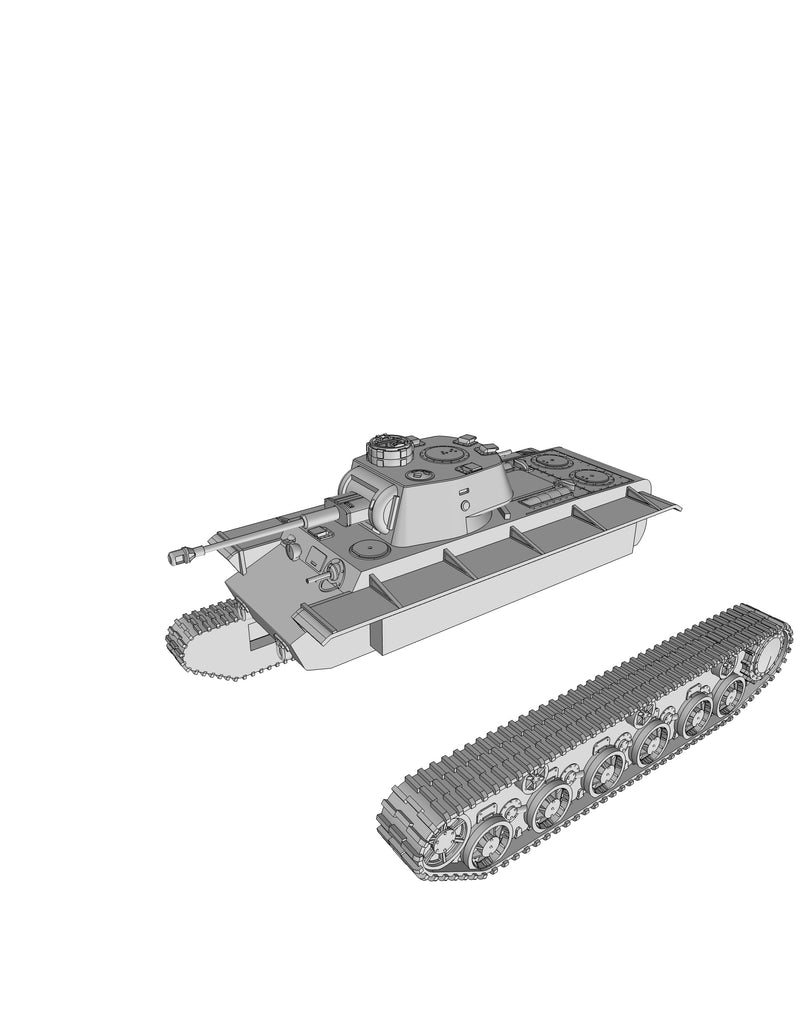 Pz Kpfw-KV-1-753(r) - German Army - 28mm Scale - Bolt Action - wargame3d