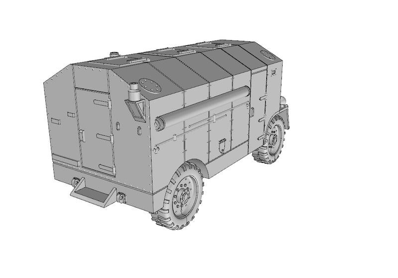 56-A C Dorchester Armored Command Vehicle- UK Army - Bolt Action - wargame3d- 28mm Scale