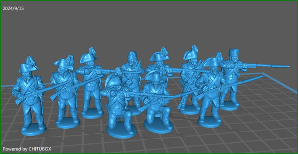 28mm French Revolution grenadiers 1790-1898 Skirmishing - 5 minis - MC Minis