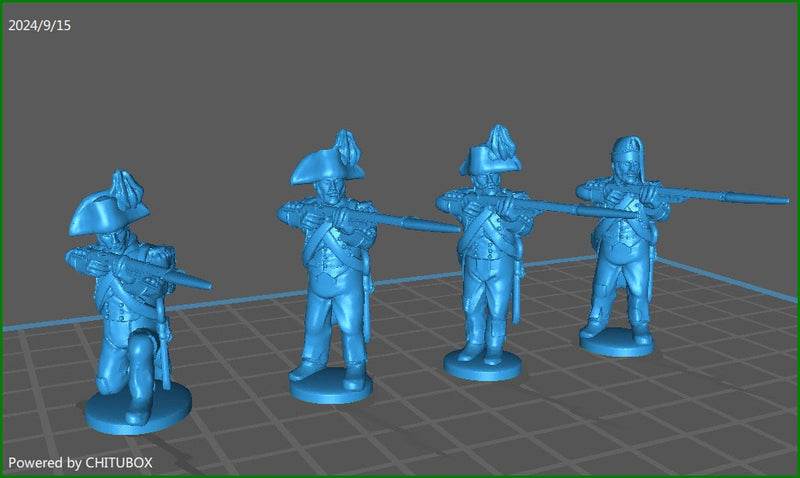 28mm French Revolution grenadiers 1790-1898 Skirmishing - 5 minis - MC Minis