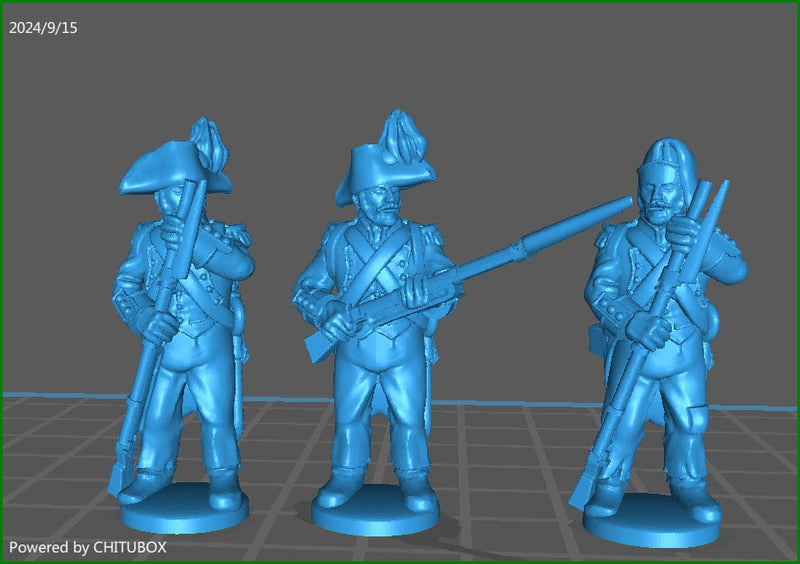 28mm French Revolution grenadiers 1790-1898 Skirmishing - 5 minis - MC Minis