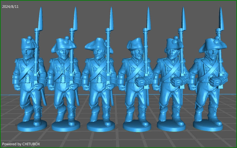 28mm French Revolution light infantry 1790-1801 - 12 minis - MC Minis