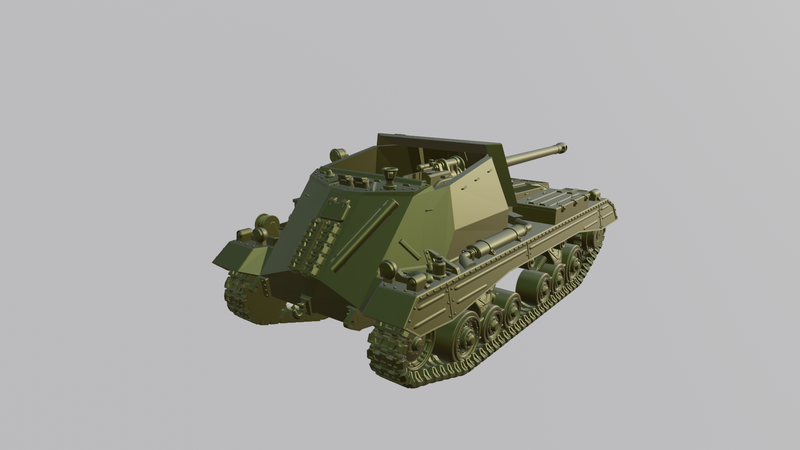 Archer, Self Propelled 17 Pdr Anti-tank gun - UK Army - 28mm Scale - Bolt Action - wargame3d