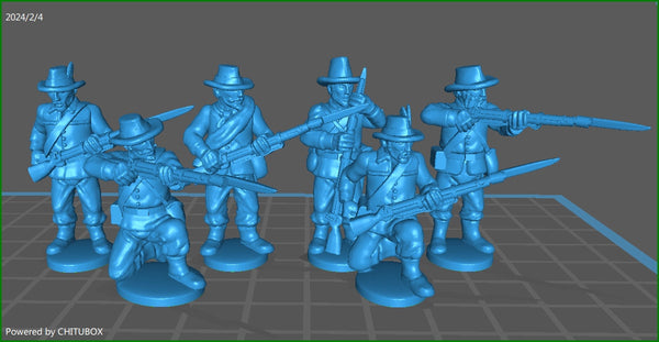 28mm Piedmont army garibaldini skirmishing with hat - 6 minis