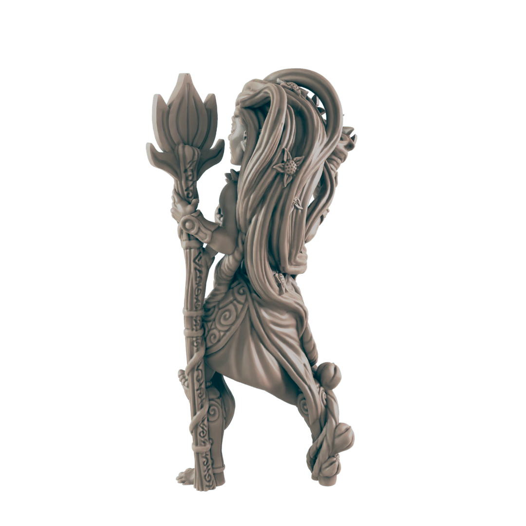 Genasi Female Druid - Everyday Heroes - Minis - EC3D - - Dungeons & Dragons - RPG - Tabletop - EC3D - Miniature
