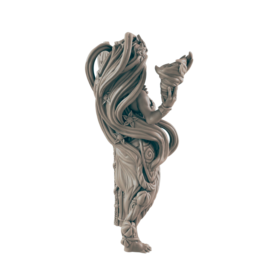 Genasi Female Druid - Everyday Heroes - Minis - EC3D - - Dungeons & Dragons - RPG - Tabletop - EC3D - Miniature