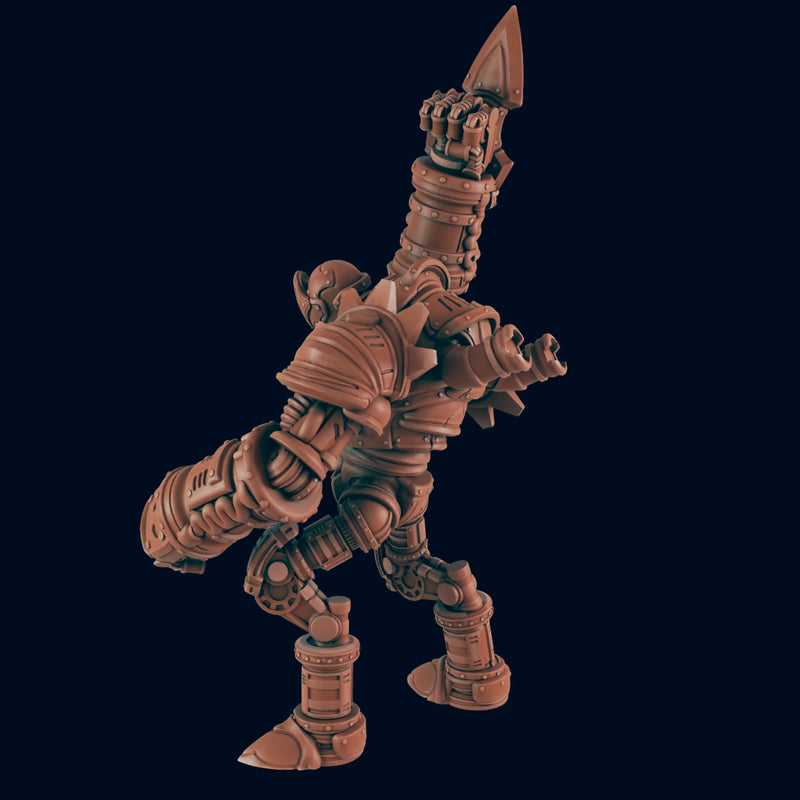 Golem - Bolts and Brimstone - Minis - EC3D - Steampunk - SciFi RPG