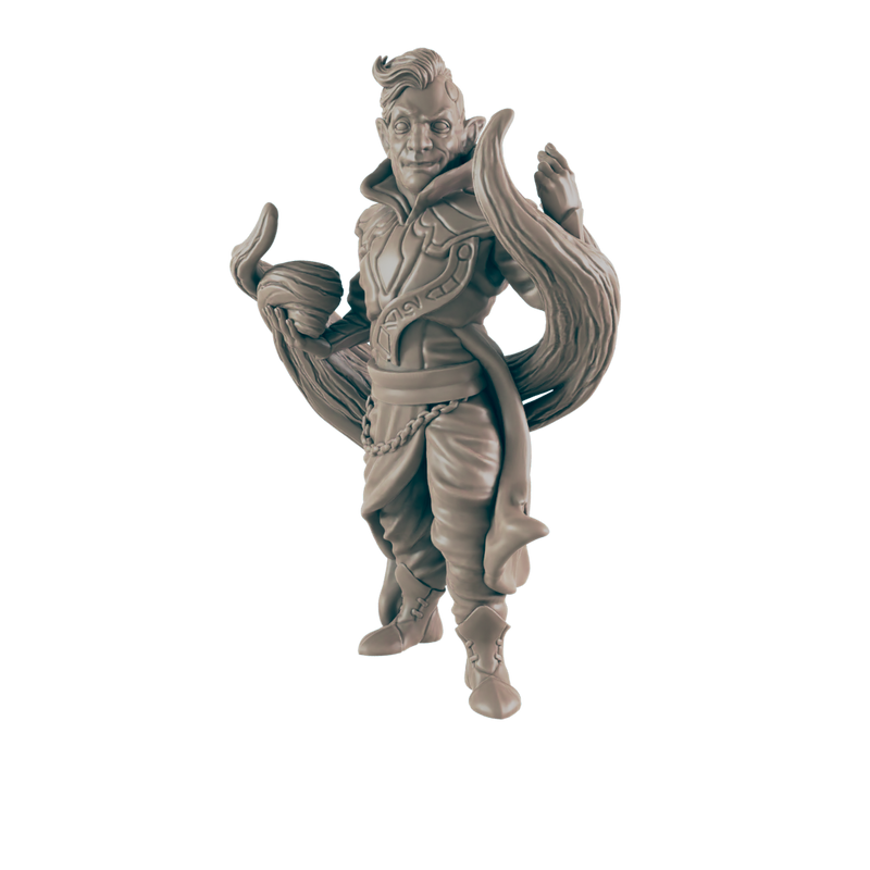 Warlock Halfelf Male - Everyday Heroes - Minis - EC3D - - Dungeons & Dragons - RPG - Tabletop - EC3D - Miniature