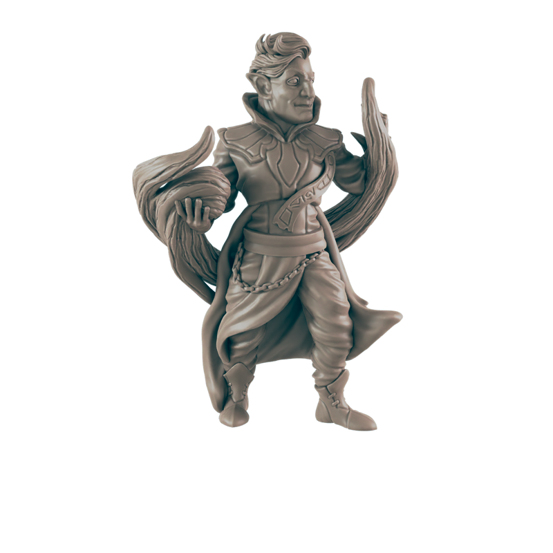 Warlock Halfelf Male - Everyday Heroes - Minis - EC3D - - Dungeons & Dragons - RPG - Tabletop - EC3D - Miniature