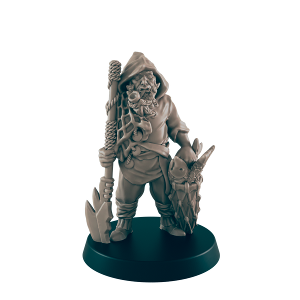 Half Ork Male Fisherman - Everyday Folk - Minis - EC3D - - Dungeons & Dragons - RPG - Tabletop - EC3D - Miniature