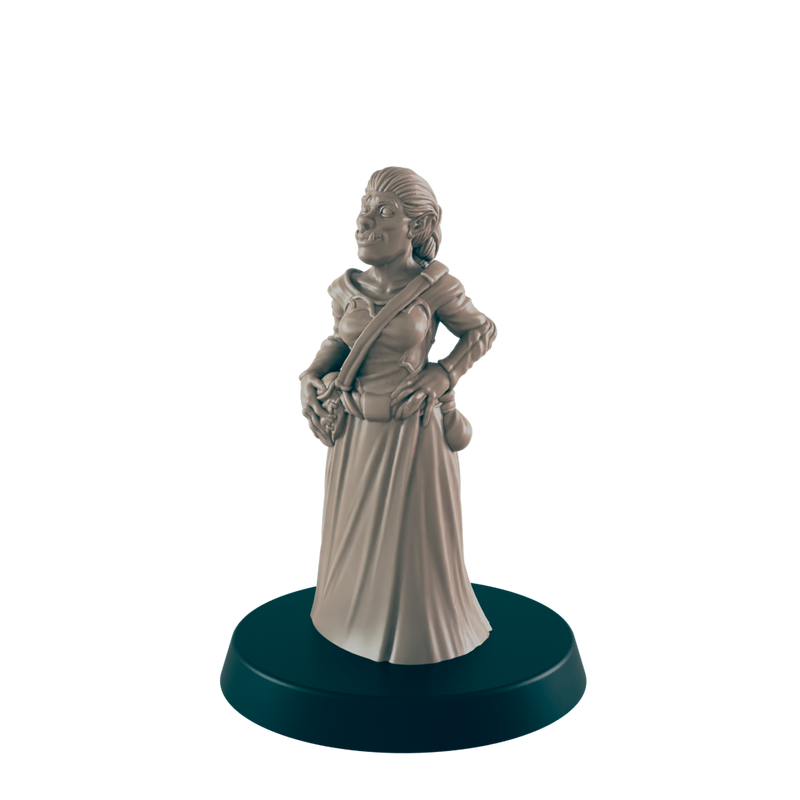 Half Orc Mother - Everyday Folk - Mini - EC3D - - Dungeons & Dragons - RPG - Tabletop - EC3D - Miniature