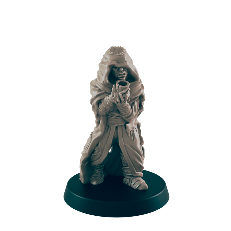 Half Orc Male Beggar  - Everyday Folk - Minis - EC3D - - Dungeons & Dragons - RPG - Tabletop - EC3D - Miniature