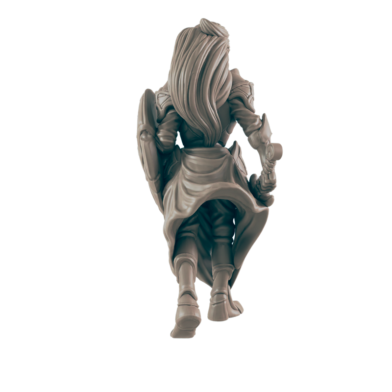 Paladin Halforc Female - Everyday Heroes - Minis - EC3D - - Dungeons & Dragons - RPG - Tabletop - EC3D - Miniature