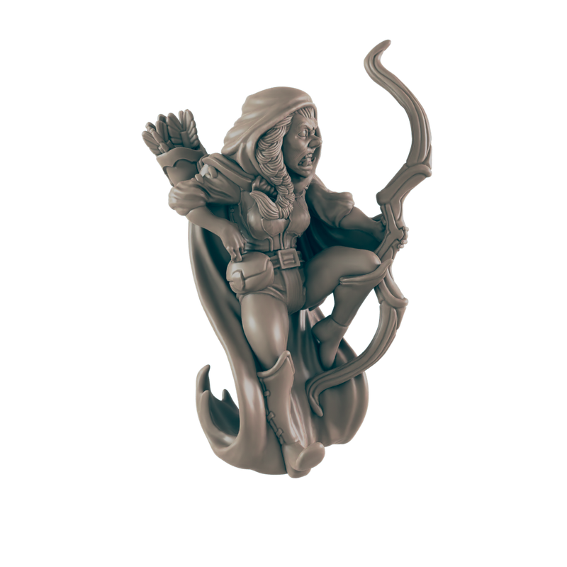 Ranger Halforc Female - Everyday Heroes - Minis - EC3D - - Dungeons & Dragons - RPG - Tabletop - EC3D - Miniature