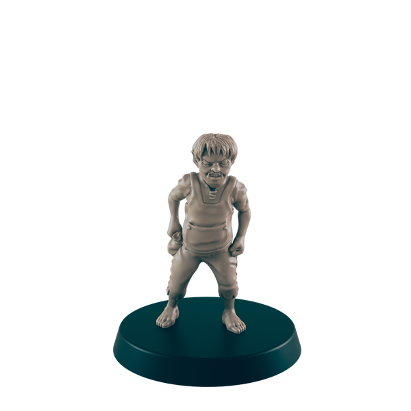 Half Orc Kid Bully - Everyday Folk - Minis - EC3D - - Dungeons & Dragons - RPG - Tabletop - EC3D - Miniature