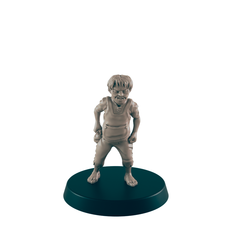 Half Orc Kid Bully - Everyday Folk - Minis - EC3D - - Dungeons & Dragons - RPG - Tabletop - EC3D - Miniature