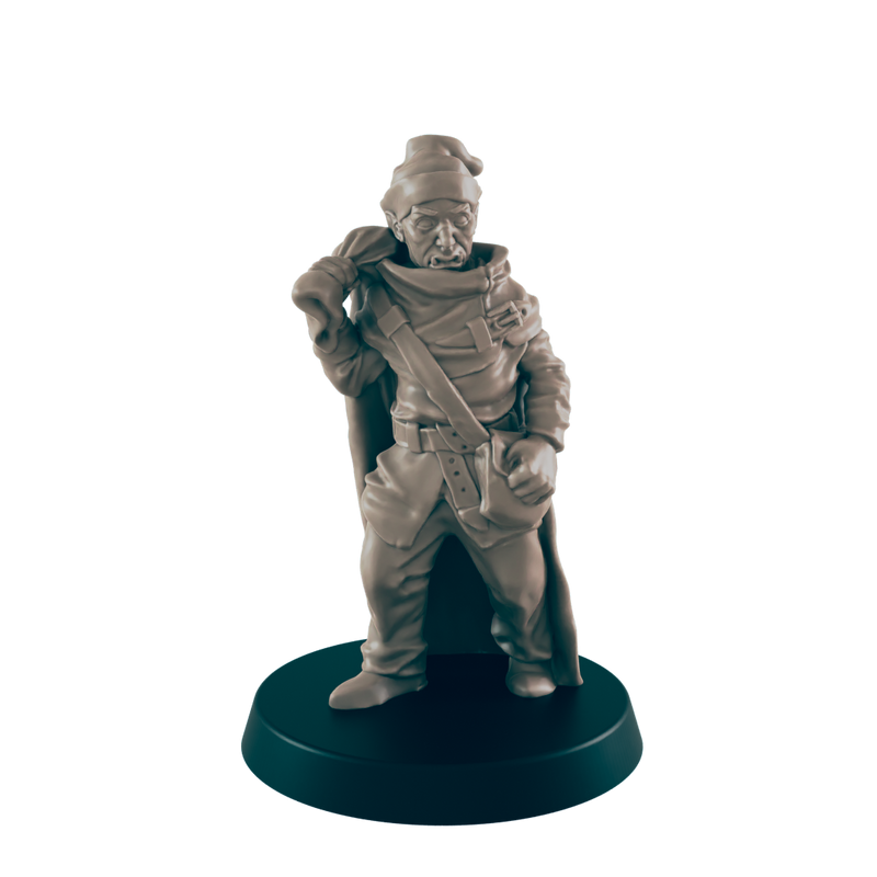 Male Half Ork Traveller- Everyday Folk - Minis - EC3D - - Dungeons & Dragons - RPG - Tabletop - EC3D - Miniature