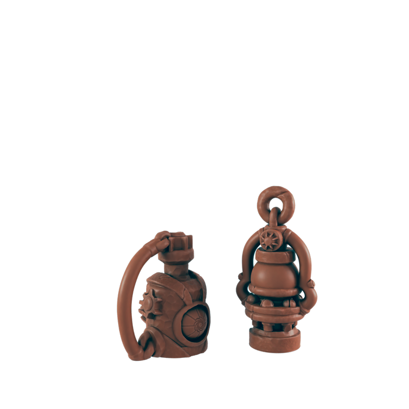 Hand Lamps - Bolts and Brimstone - Scatter - EC3D - Steampunk - SciFi RPG