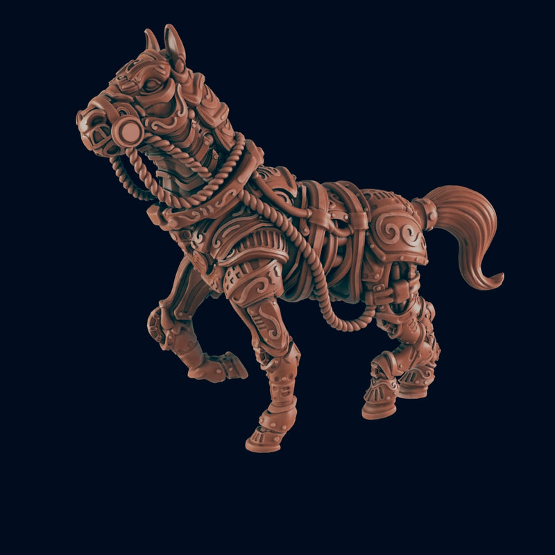 Steam Horse - Bolts and Brimstone - Minis - EC3D - Steampunk - SciFi RPG