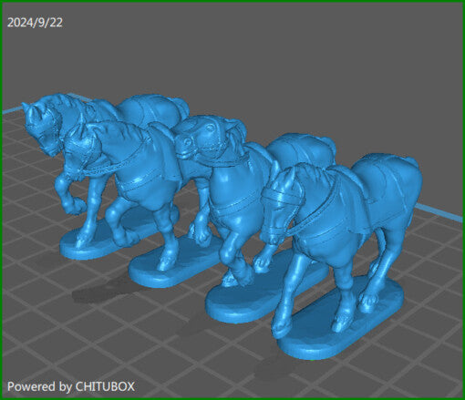 28mm French army Horses 1848-66 - 4 minis - MC Minis