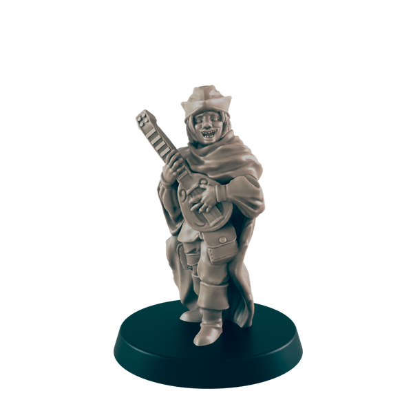 Human Male Bard - Everyday Folk - Minis - EC3D - - Dungeons & Dragons - RPG - Tabletop - EC3D - Miniature