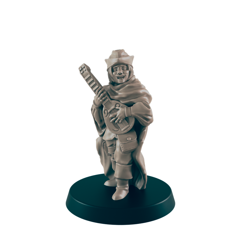 Human Male Bard - Everyday Folk - Minis - EC3D - - Dungeons & Dragons - RPG - Tabletop - EC3D - Miniature