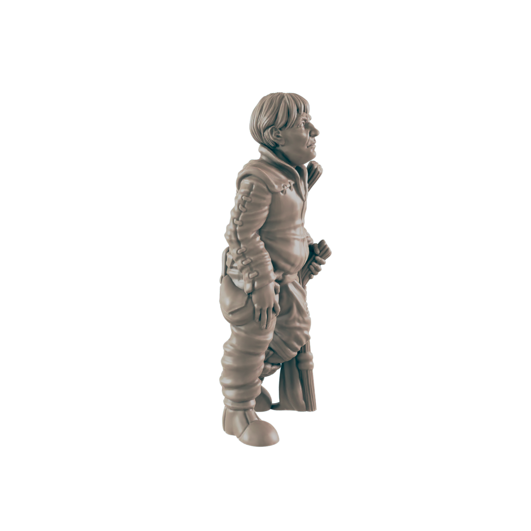 Human Male Injured Crutches - Everyday Folk - Minis - EC3D - - Dungeons & Dragons - RPG - Tabletop - EC3D - Miniature